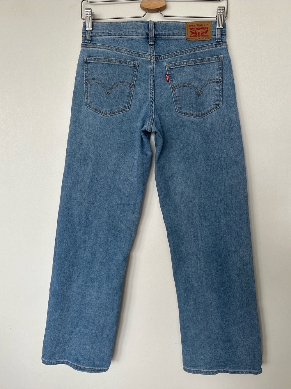 Levi’s Girls Wide Leg Jeans Size 14 Light Wash Stretch Denim